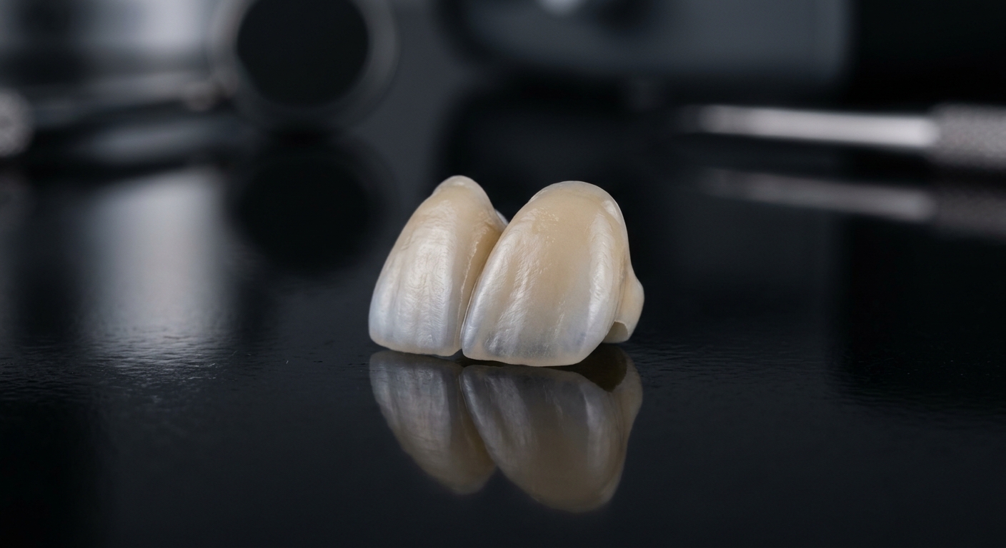 Premium Zirconia Crown close-up showing natural translucency
